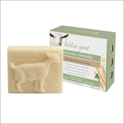 Billie Goat Natures Remedy Colloidal Oatmeal Soap 100g - Cosmetics Fragrance Direct -9329370341072