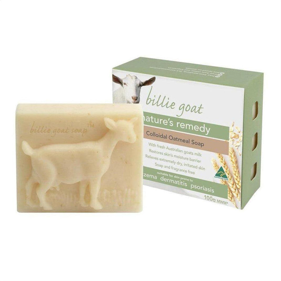 Billie Goat Natures Remedy Colloidal Oatmeal Soap 100g - Cosmetics Fragrance Direct -9329370341072