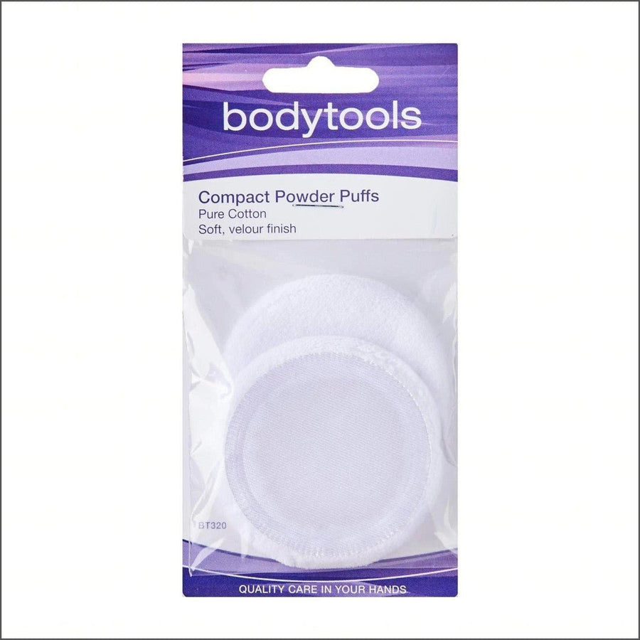 Bodytools Compact Puff Satin Backed 2pk - Cosmetics Fragrance Direct -9312203083379