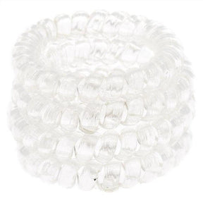 Bodytools Spiral Hair Tie Clear 4 Pack - Cosmetics Fragrance Direct -9329370311167