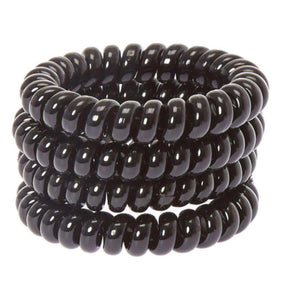 Bodytools Spiral Hair ties Black 4pack - Cosmetics Fragrance Direct -9329370311150