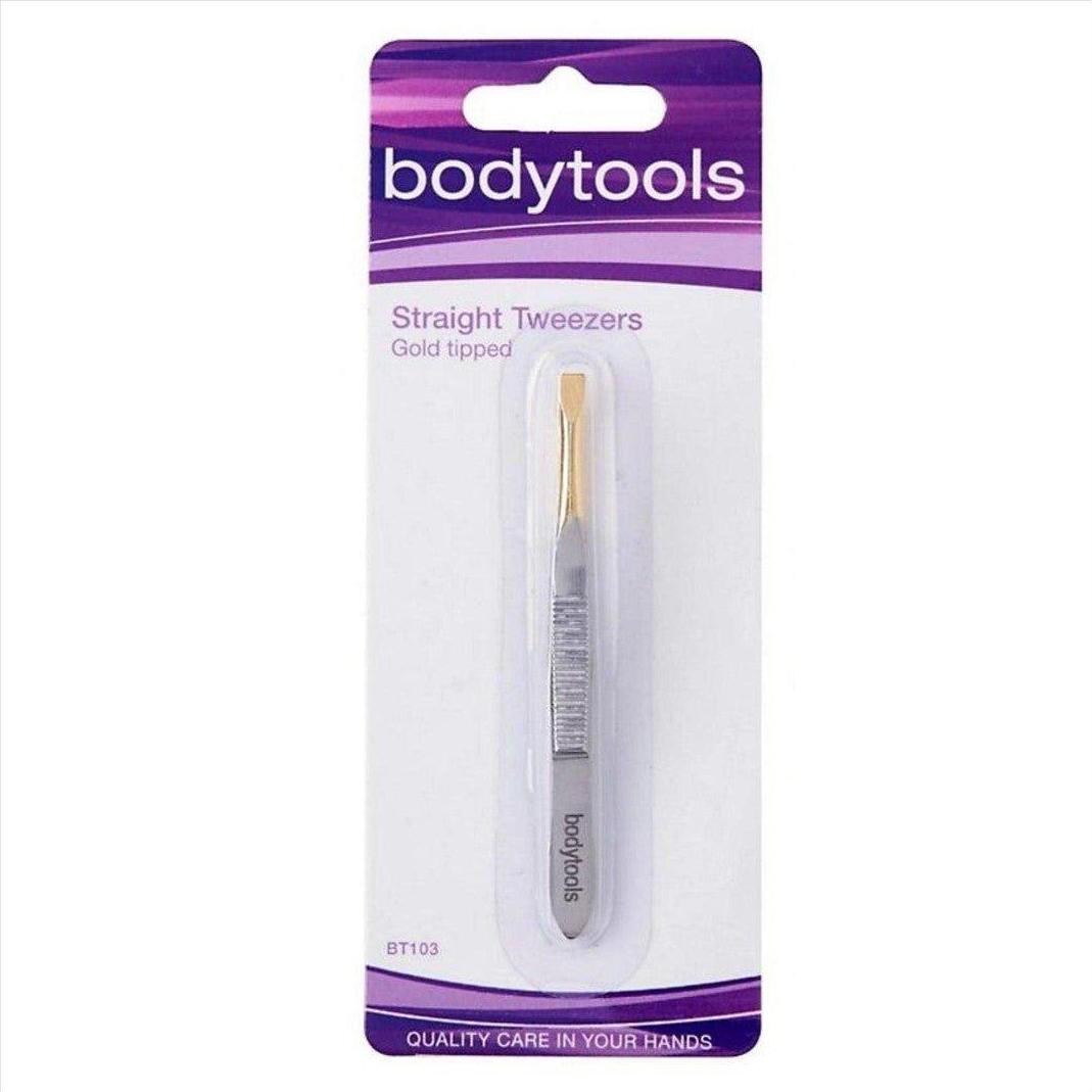 Bodytools Straight Tweezers Gold Tipped