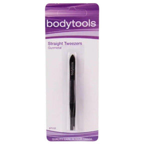 Bodytools Straight Tweezers Gunmetal - Cosmetics Fragrance Direct -9312203082846
