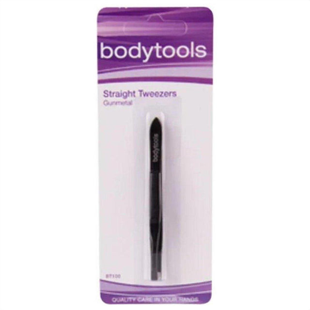 Bodytools Straight Tweezers Gunmetal - Cosmetics Fragrance Direct -9312203082846