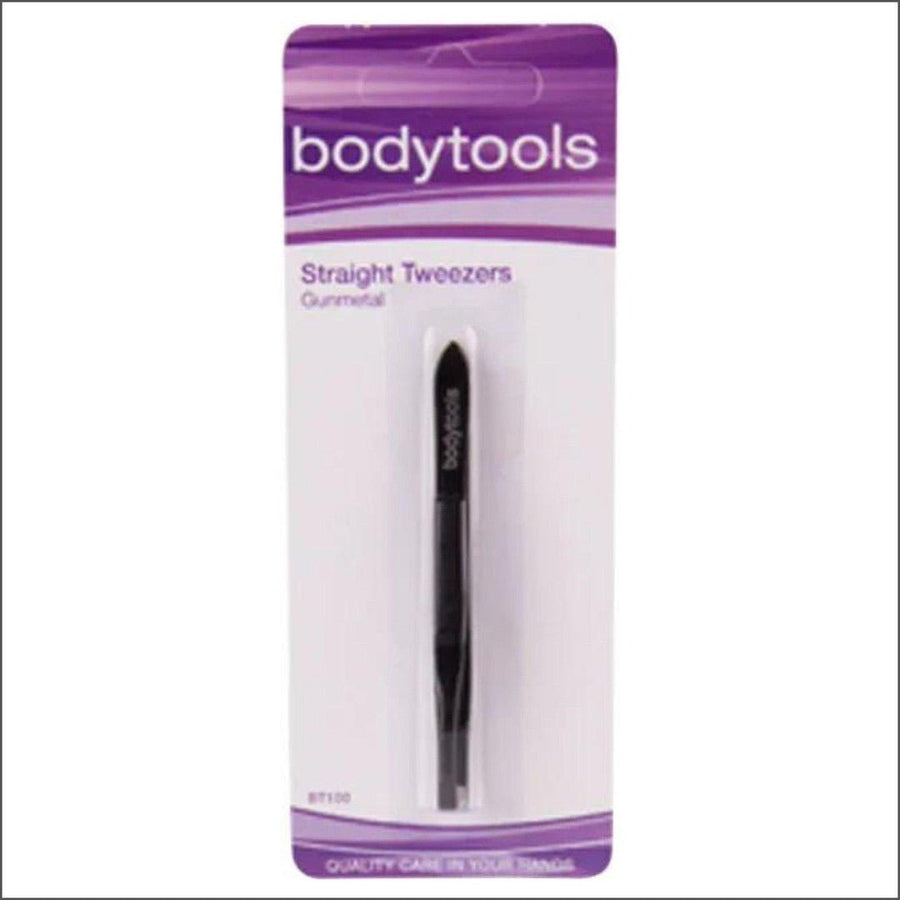 Bodytools Straight Tweezers Gunmetal - Cosmetics Fragrance Direct -9312203082846