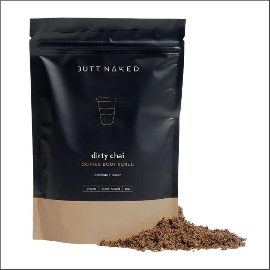 Butt Naked Dirty Chai Coffee Body Scrub 250g - Cosmetics Fragrance Direct -793052298517