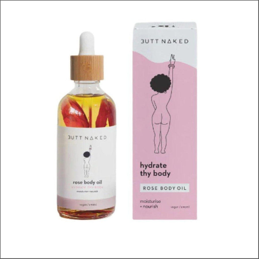 Butt Naked Hydrate Thy Body Rose Body Oil 90ml - Cosmetics Fragrance Direct -787099608378