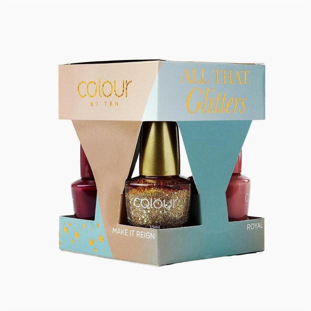 Colour By TBN All That Glitters Nail Polish Cube 4x15ml - Cosmetics Fragrance Direct -9336830053130