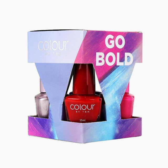 Colour By TBN Go Bold Nail Polish Cube 4x15ml - Cosmetics Fragrance Direct -9336830053116