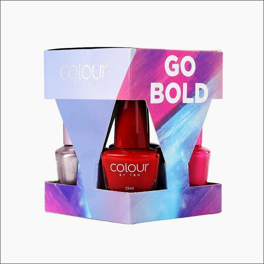 Colour By TBN Go Bold Nail Polish Cube 4x15ml - Cosmetics Fragrance Direct -9336830053116