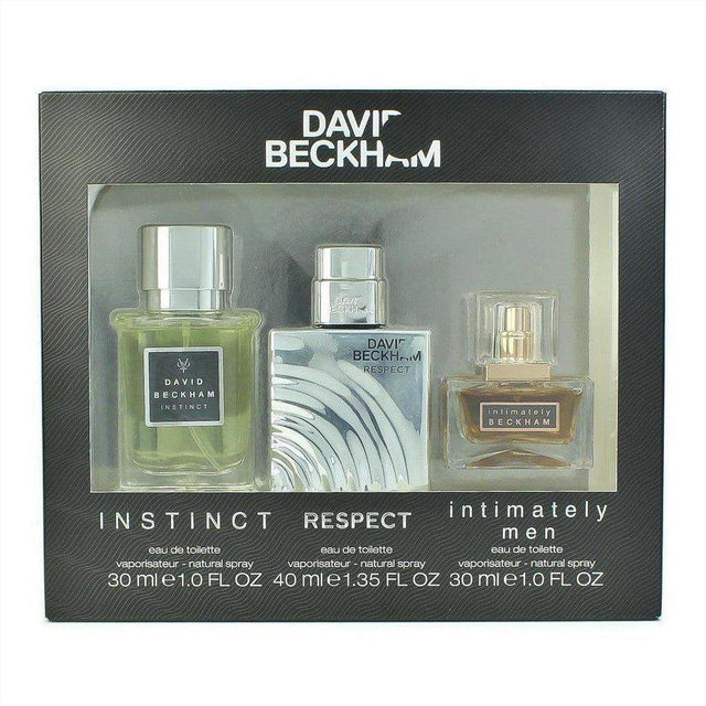 David Beckham Instinct Eau de Toilette 30ml + Respect Eau de Toilette 30ml + Intimately Men Eau de Toilette 30ml - Cosmetics Fragrance Direct -3614229487923