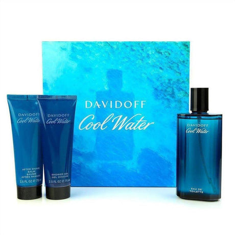 Davidoff Cool Water Eau de Toilette 3 piece Gift Set - Cosmetics Fragrance Direct -76689972