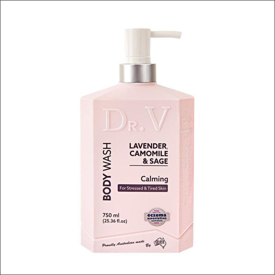 Dr. V Lavender, Camomile & Sage Calming Body Wash 750ml - Cosmetics Fragrance Direct-9322316006028