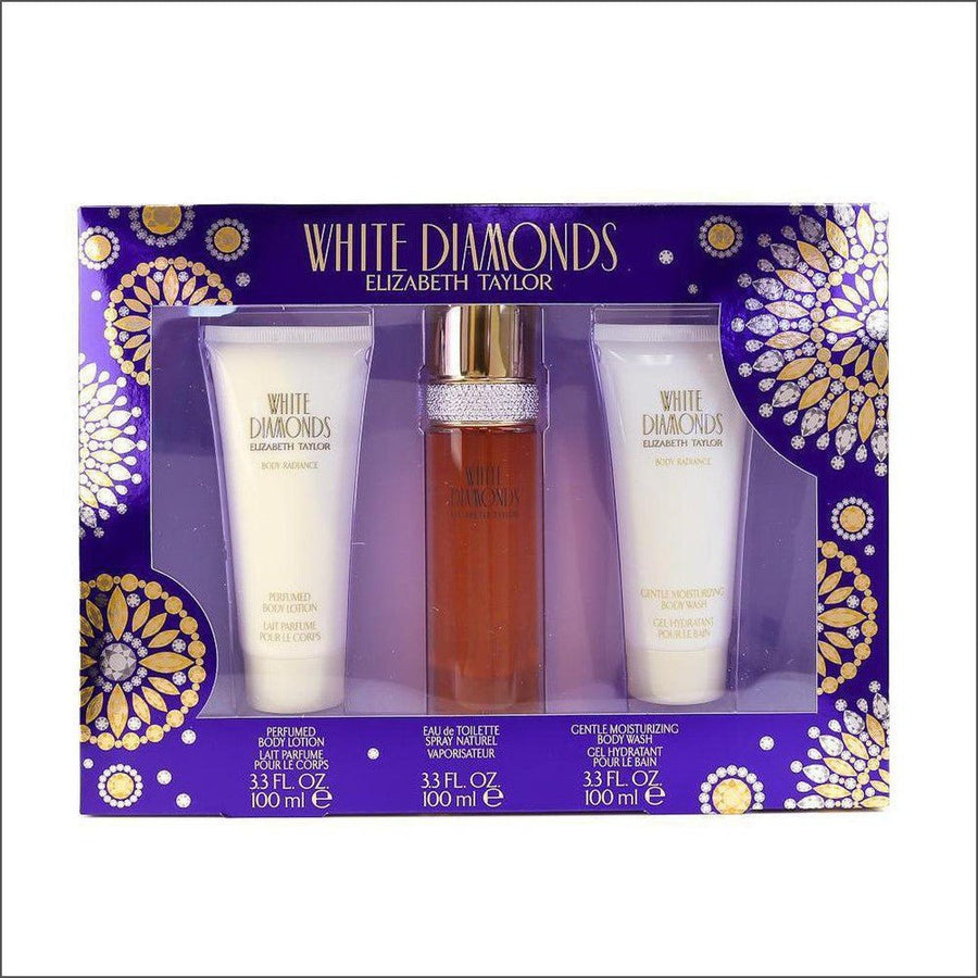 Elizabeth Taylor White Diamonds 3 piece Gift Set - Cosmetics Fragrance Direct-7.19346E+11
