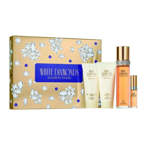 Elizabeth Taylor White Diamonds Eau de Toilette 100ml Gift Set. - Cosmetics Fragrance Direct-719346698641