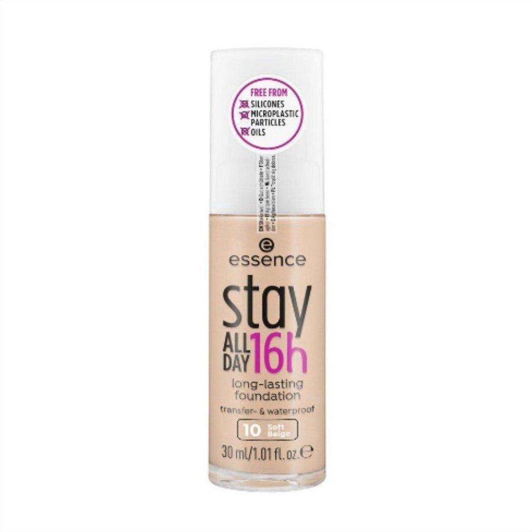 Essence Stay All Day 16h Foundation 10- Soft Beige 30ml - Cosmetics Fragrance Direct-4059729308184