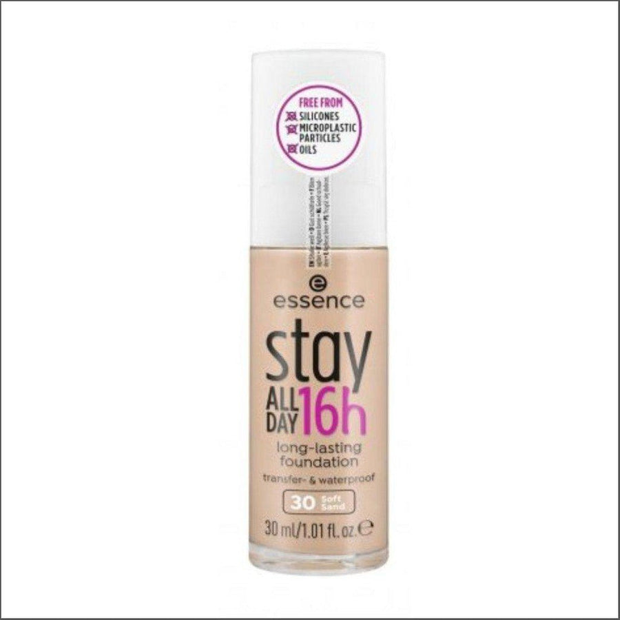 Essence Stay All Day 16h Foundation 30 Soft Sand 30ml - Cosmetics Fragrance Direct-4059729308214