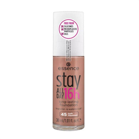 Essence Stay All day 16h Long Lasting Foundation 45 Soft Hazelnut - Cosmetics Fragrance Direct-4059729339171