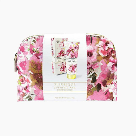 Fleurique Cosmetic Bag + Cherry Blossom Hand Cream 100ml - Cosmetics Fragrance Direct-9329370352429