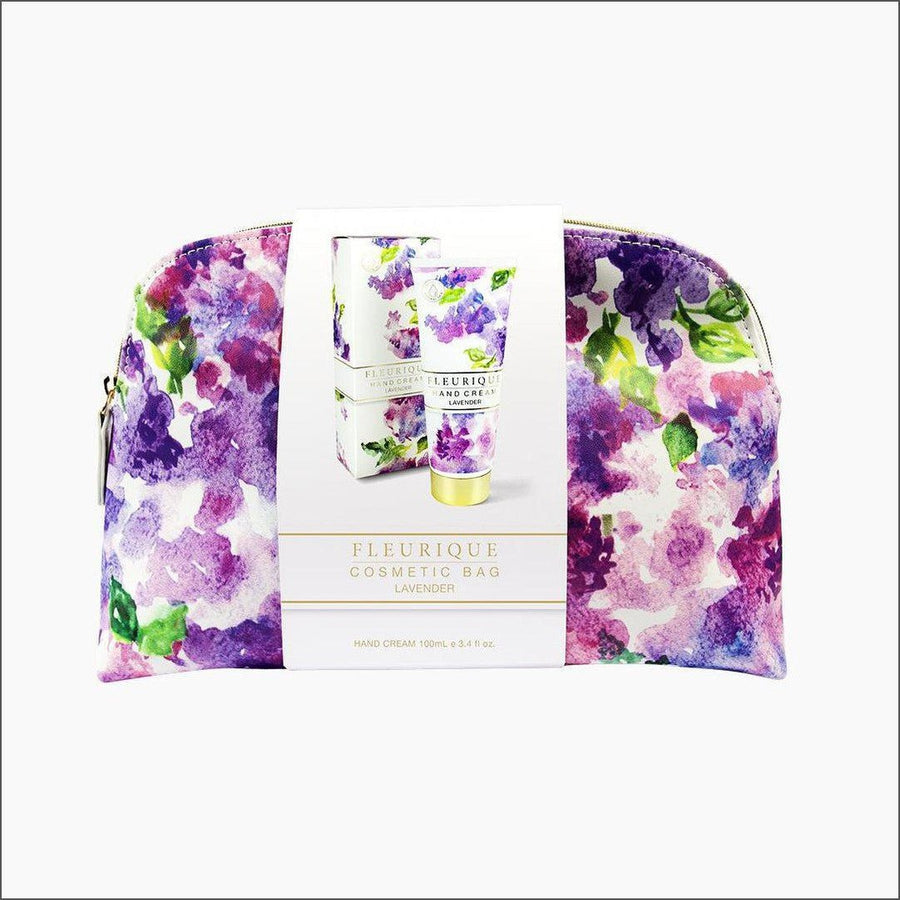 Fleurique Cosmetic Bag + Lavender Hand Cream 100ml - Cosmetics Fragrance Direct-9329370352443