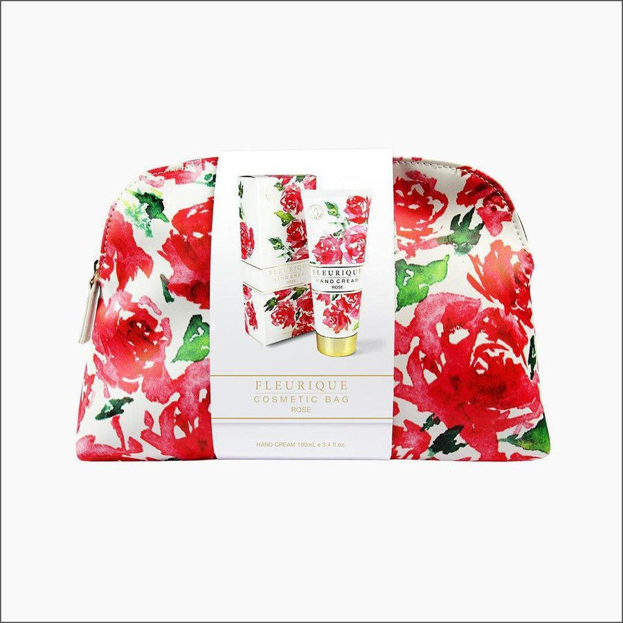 Fleurique Cosmetic Bag + Rose Hand Cream 100ml - Cosmetics Fragrance Direct-9329370352436