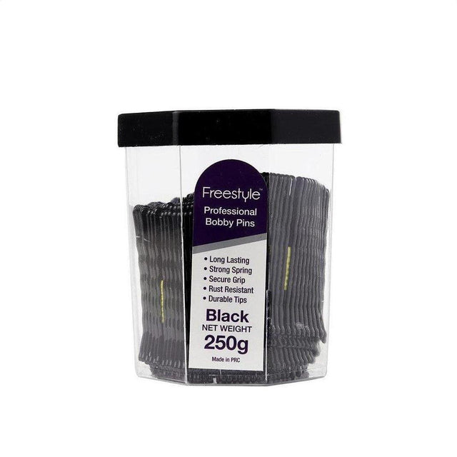 Freestyle Professional Bobby Pins Value Pack - Black - Cosmetics Fragrance Direct-9313312096977