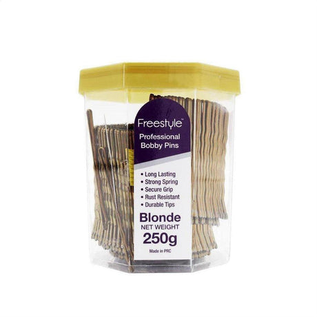 Freestyle Professional Bobby Pins Value Pack - Blonde - Cosmetics Fragrance Direct-9313312096991