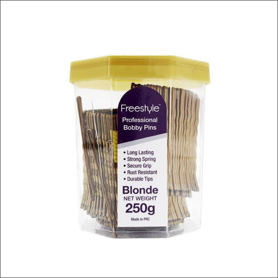 Freestyle Professional Bobby Pins Value Pack - Blonde - Cosmetics Fragrance Direct-9313312096991