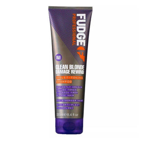 Fudge Professional Clean Blonde Damage Rewind Violet Toning Shampoo 250ml - Cosmetics Fragrance Direct-5060420335545