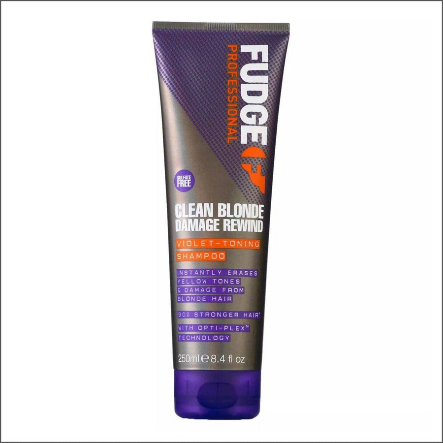Fudge Professional Clean Blonde Damage Rewind Violet Toning Shampoo 250ml - Cosmetics Fragrance Direct-5060420335545