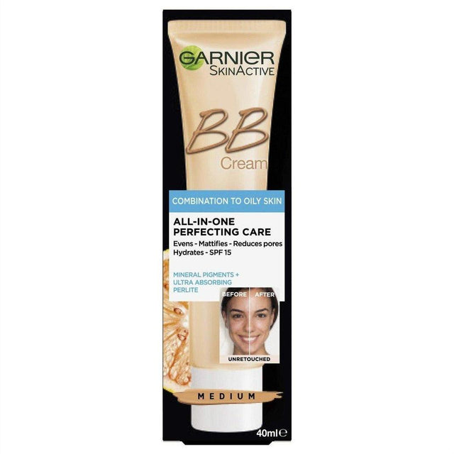 Garnier BB Cream Combination to Oily Skin - Medium 40ml - Cosmetics Fragrance Direct-3600541194762
