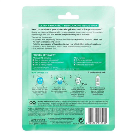 Garnier Hydra Bomb Green Tea Mask - Cosmetics Fragrance Direct-6923700950939