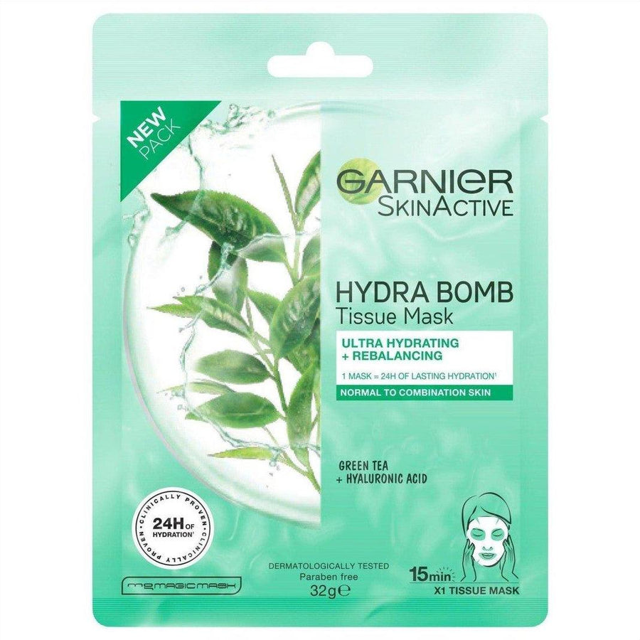 Garnier Hydra Bomb Green Tea Mask - Cosmetics Fragrance Direct-6923700950939