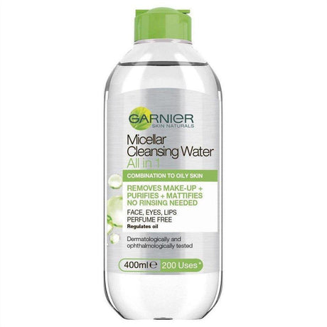 Garnier Micellar Cleansing Water - Combination to Oily 400ml - Cosmetics Fragrance Direct-3600541594883