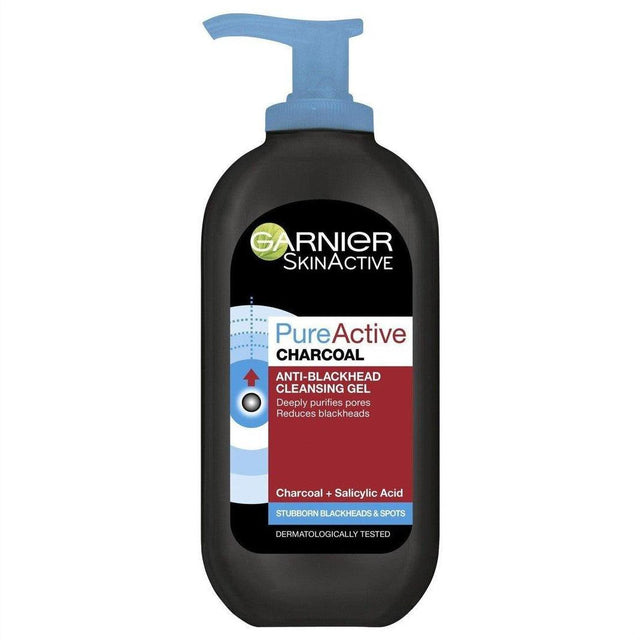 Garnier Pure Active Charcoal Cleansing Gel 200ml - Cosmetics Fragrance Direct-3600542167574
