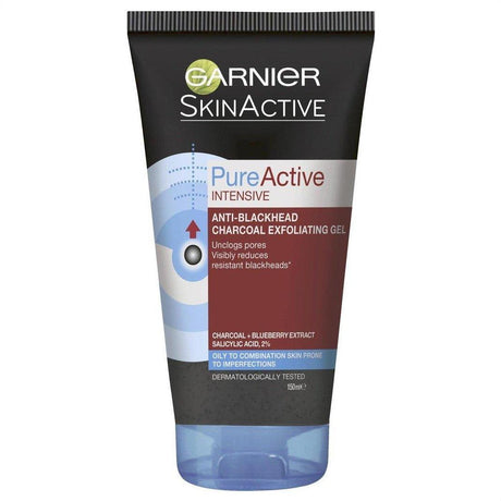 Garnier Pure Active Charcoal Exfoliating Gel 150ml - Cosmetics Fragrance Direct-3600541266209