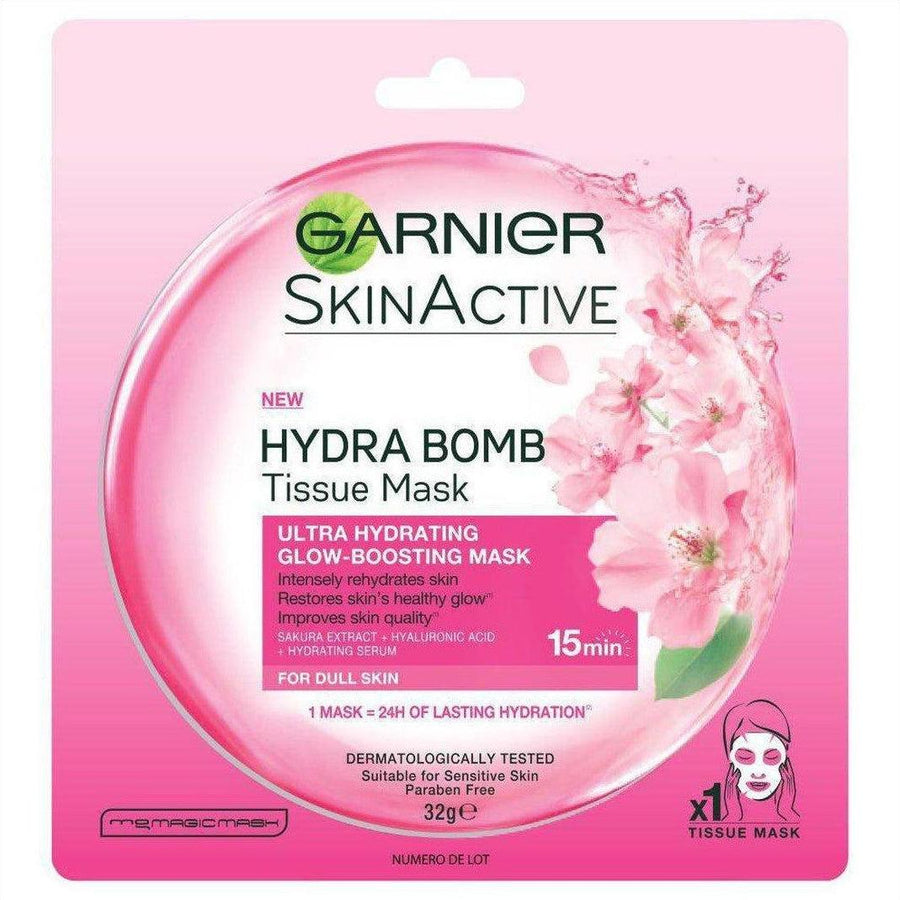 Garnier SkinActive Hydra Bomb Tissue Face Mask - Sakura - Cosmetics Fragrance Direct-6923700950960