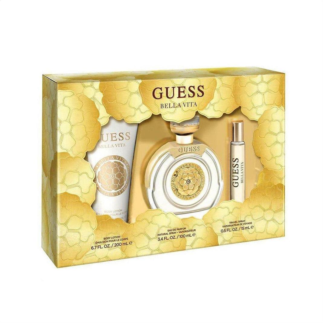 Guess Bella Vita Eau De Parfum 100ml 3 Piece Giftset - Cosmetics Fragrance Direct-085715326454