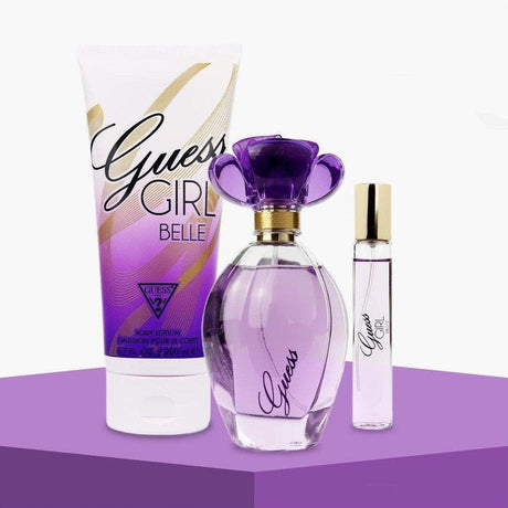 Guess Girl Belle Eau De Toilette 100ml 3 Piece Gift Set - Cosmetics Fragrance Direct-85715325457