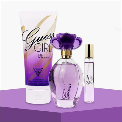 Guess Girl Belle Eau De Toilette 100ml 3 Piece Gift Set - Cosmetics Fragrance Direct-85715325457