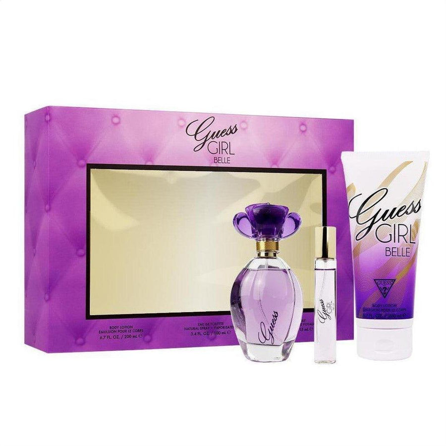 Guess Girl Belle Eau De Toilette 100ml 3 Piece Gift Set - Cosmetics Fragrance Direct-85715325457