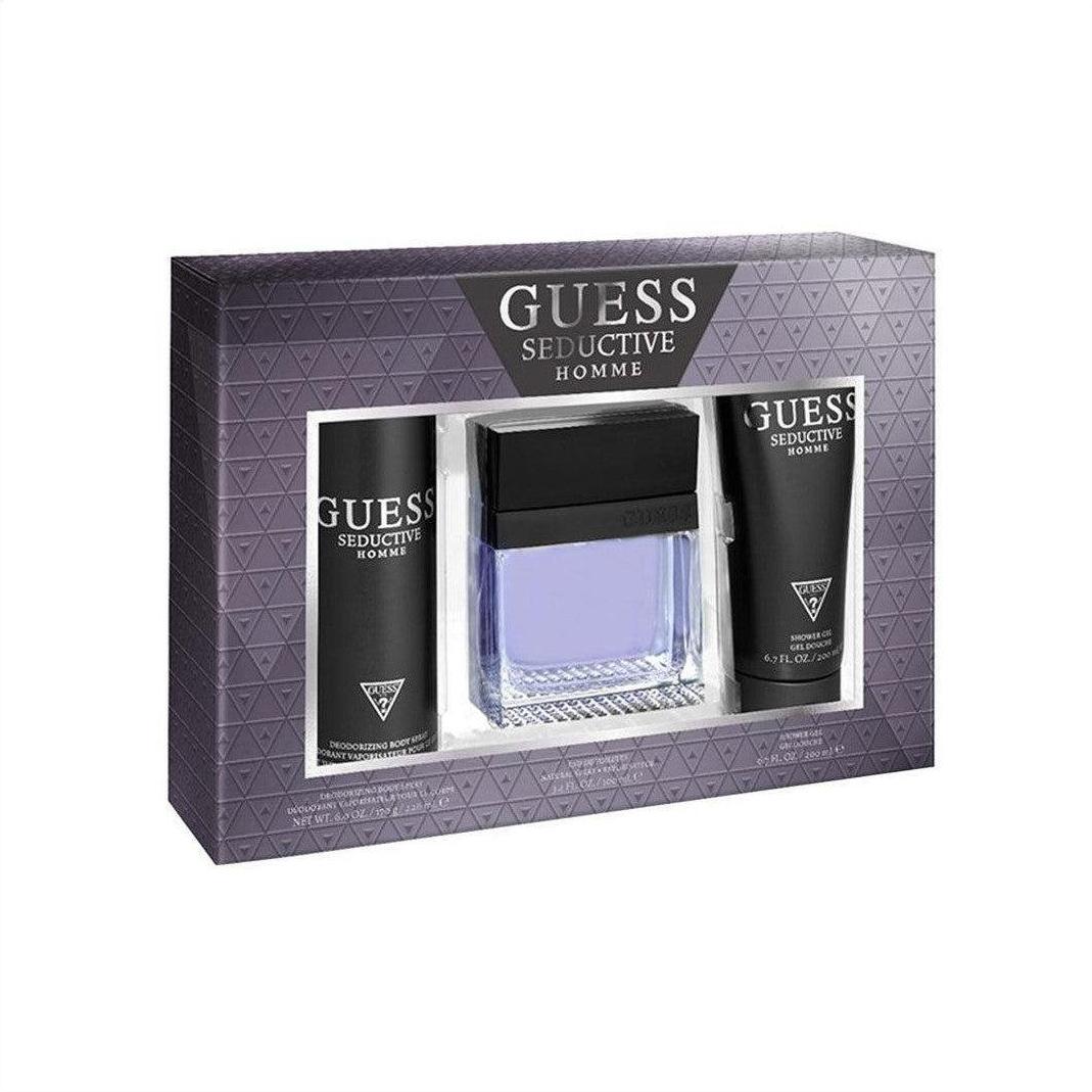Guess Seductive Homme 3 Piece Gift Set Eau De Toilette 100ml - Cosmetics Fragrance Direct-085715326089