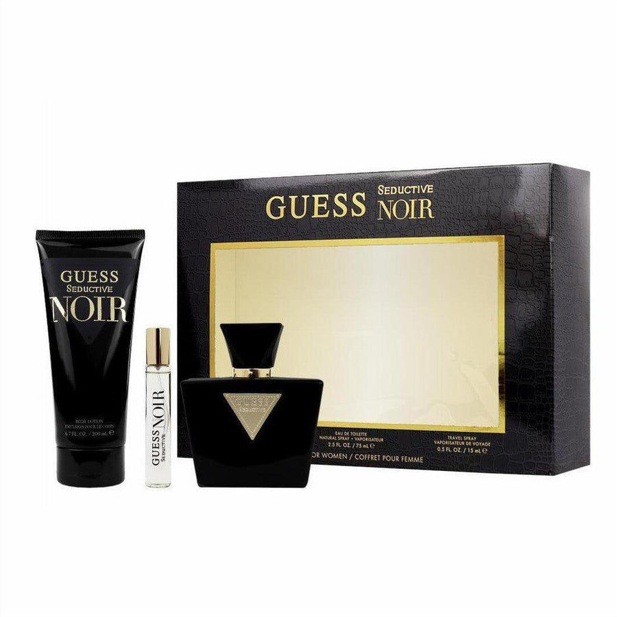Guess Seductive Noir Eau De Toilette 75ml 3 Piece Gift Set - Cosmetics Fragrance Direct-85715326409