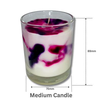 Handmade scented Marble Soy Candle Japanese Honeysuckle Pink - Cosmetics Fragrance Direct-50050