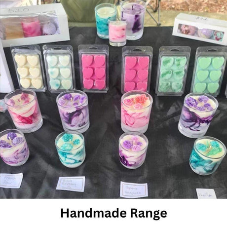 Handmade scented Marble Soy Candle Japanese Honeysuckle Pink - Cosmetics Fragrance Direct-