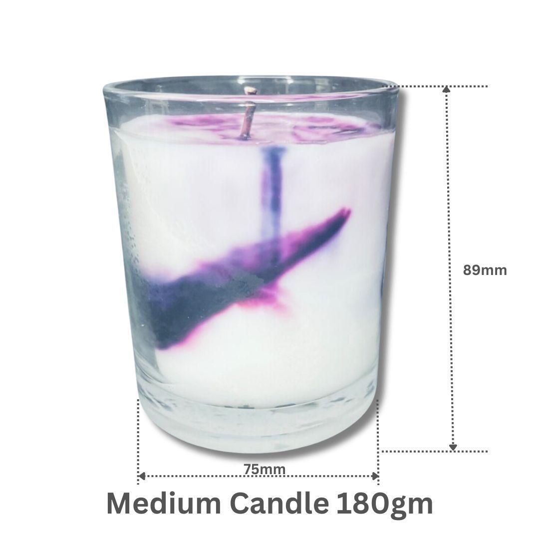 Handmade scented Marble Soy Candle Japanese Honeysuckle Purple - Cosmetics Fragrance Direct-