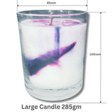 Handmade scented Marble Soy Candle Japanese Honeysuckle Purple - Cosmetics Fragrance Direct-