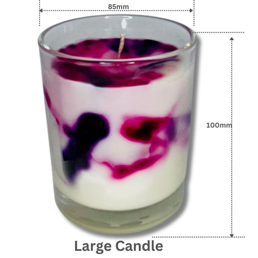 Handmade scented Marble Soy Candle Vanilla Caramel Pink - Cosmetics Fragrance Direct-