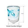 Handmade scented Marble Soy Candle Vanilla Caramel Teal - Cosmetics Fragrance Direct-