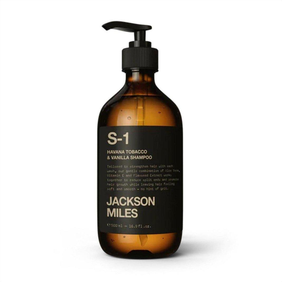 Jackson Miles S-1 Havana Tobacco & Vanilla Mens Shampoo 500ml - Cosmetics Fragrance Direct-9369998000449